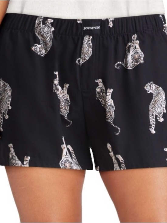 Joyspun Other - Joyspun Black Tiger-Print Women's Boxer Pajama Shorts